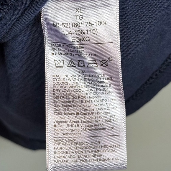 NWT GAP Womens Relaxed Fit T-Shirt, 100% Organically Grown Cotton, True Navy, XL - Picture 4 of 8